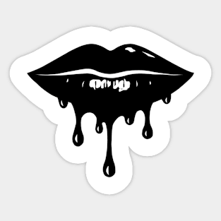 Retro Black Lip, Graphics Lips Sticker